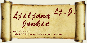 Ljiljana Jonkić vizit kartica